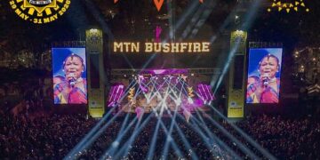 Thandiswa performs on the main stage at MTN Bushfire 2025,