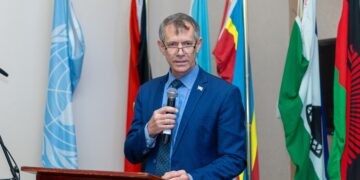 Minister of Finance Neal Rijkenberg making his remarks. | Pic, Xolani Mngomezulu