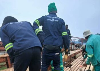 Pigg’s Peak Town Council workers upgrading Killarney Sports Ground, Pigg’s Peak Town Council