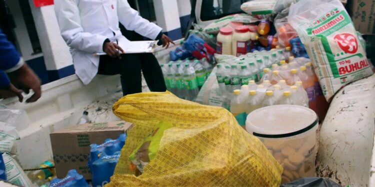 An operation led to the destruction of food unsafe for human consumption.