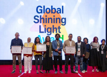 Investigations from Nigeria, Egypt, Peru, and Mexico were recognized at the Global Shining Light Award ceremony at GIJC25. Image: Suzanne Lee, Alt Studio for GIJN