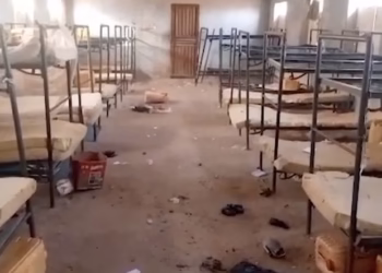 A school dormitory after gunmen attacked the girls' boarding school in Kebbi state on Monday. Photograph: Africa Independent Television/AIT/Reuters