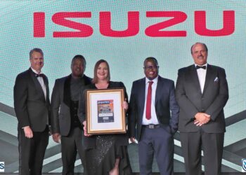 Isuzu Motors South Africa executives pose with the four merit awards received at the 2025 Exporters Eastern Cape Awards in Gqeberha.