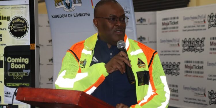 Thulani Mkhaliphi, Principal Secretary of the Ministry of Public Works and Transport, addresses attendees at an October event. Photo by Sincephetelo MVA Fund.