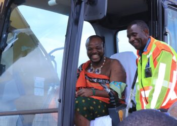 His Majesty King Mswati III addressing beneficiaries during the handover of RDF-funded projects in Manzini. Courtesy pic.