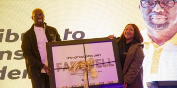 Wandile Mtshali, outgoing CEO of MTN Eswatini, celebrated by staff for his five years of leadership and contributions to the country’s digital transformation. Picture: MTN Eswatini