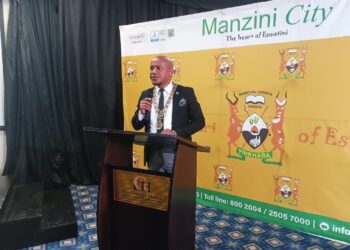 Municipal Council of Manzini Mayor Wesley Dlamini speaking during Manzini Council AGM. (Pic: Xolani Mngomezulu)