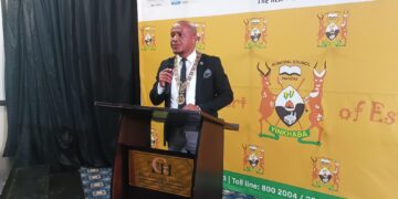 Municipal Council of Manzini Mayor Wesley Dlamini speaking during Manzini Council AGM. (Pic: Xolani Mngomezulu)