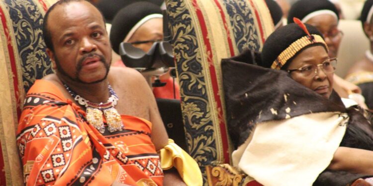 His Majesty King Mswati III and Her Majesty Queen Ntombi Tfwala during the End of Year Thanksgiving Prayer