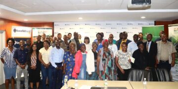 Newly inducted Eswatini Agriculture Development Fund (EADF) beneficiaries pose with EADF executives during the orientation session. Photo by Ministry of Agriculture