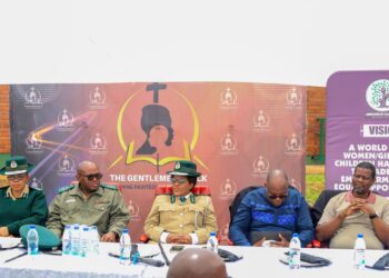 Commissioner General LaMakhosini Dlamini with senior officials during the International Men’s Day event at Matsapha Correctional Centre. Photo by HMCS