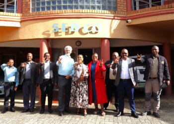 SEDCO team with Fulbright Specialist Erik Azulay after concluding the five-week strategic engagement on enhancing business incubation in Eswatini. Photo by SEDCO