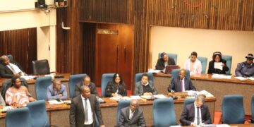 Acting Minister of ICT, S’khumbuzo Dlamini, addresses Parliament on the introduction of the Critical Infrastructure Protection Bill. Photo by Ministry of ICT