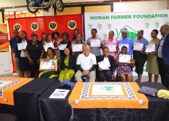 The Top 10 Award-Winning Women Farmers pose with their certificates after completing SEDCO’s Entrepreneurship Training programme in Mbabane. Photo by SEDCO