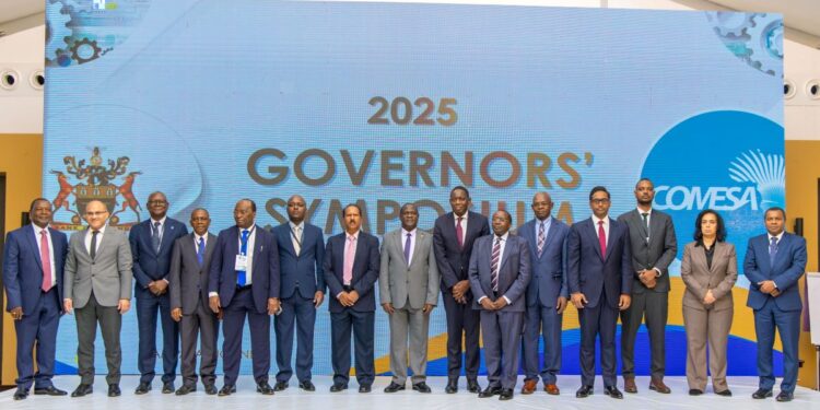Group photo of COMESA central bank governors at the 29th Committee Meeting in Kampala. Photo by COMESA.