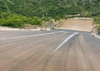 Maguga Dam has reached a 100% capacity after the rains expirienced in the country over the weekend and today it began. Pic: NDMA