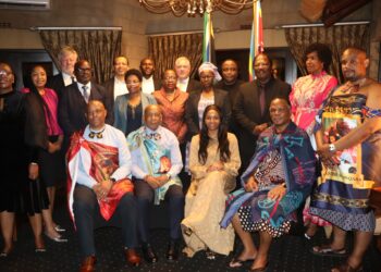Prince Lonkhokhela and South Africa’s Minister of Electricity and Energy Dr Kgosientsho Ramokgopa pictured with members of their delegations and government officials from both Eswatini and South Africa during the bilateral energy engagement in Mbabane.