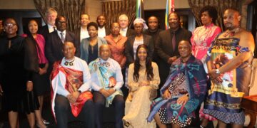 Prince Lonkhokhela and South Africa’s Minister of Electricity and Energy Dr Kgosientsho Ramokgopa pictured with members of their delegations and government officials from both Eswatini and South Africa during the bilateral energy engagement in Mbabane.