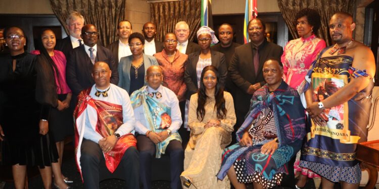 Prince Lonkhokhela and South Africa’s Minister of Electricity and Energy Dr Kgosientsho Ramokgopa pictured with members of their delegations and government officials from both Eswatini and South Africa during the bilateral energy engagement in Mbabane.