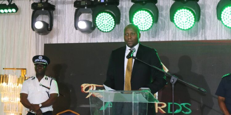 Prime Minister Russell Mmiso Dlamini addressing guests during the 2025 Temvelo Awards ceremony at the Royal Swazi Spa.