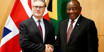 Prime Minister Sir Keir Starmer met South Africa's President Cyril Ramaphosa on the sidelines of the summit
