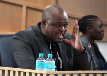 Oupa Brown Mogotsi testifies at the Madlanga commission at Brigitte Mabandla Judicial College in Pretoria on 19 November 2025. Picture: Gallo Images / Frennie Shivambu