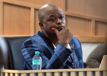 Oupa Brown Mogotsi testifies at the Madlanga commission at Brigitte Mabandla Judicial College in Pretoria on 18 November 2025. Picture: Gallo Images / Frennie Shivambu
