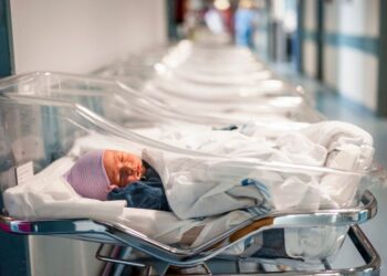 Newborns captured at a maternity ward. Photo by iStock
