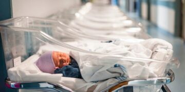 Newborns captured at a maternity ward. Photo by iStock