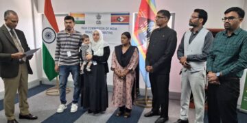 The High Commissioner of India to the Kingdom of Eswatini Shri N. Ram Prasad reading the constitution preamble. Photo, India in Eswatini/X