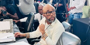 Vusimuzi ‘Cat’ Matlala takes his seat at Kgosi Mampuru Correctional Centre as he begins testimony before Parliament’s Ad Hoc Committee on police corruption.