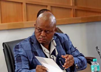 Brown Mogotsi appears at Madlanga commission. (Thapelo Morebudi)