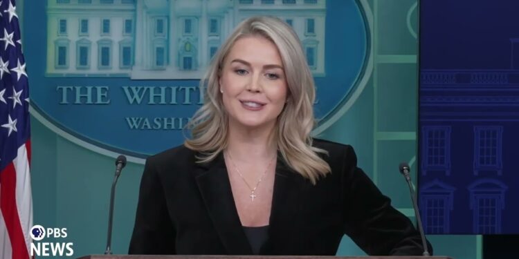 White House press secretary Karoline Leavitt