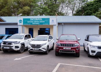 Five vehicles seized by Rwanda at border posts and handed over to South Africa following INTERPOL alerts. Courtesy photo