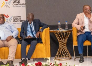 Panelists during a discussion.