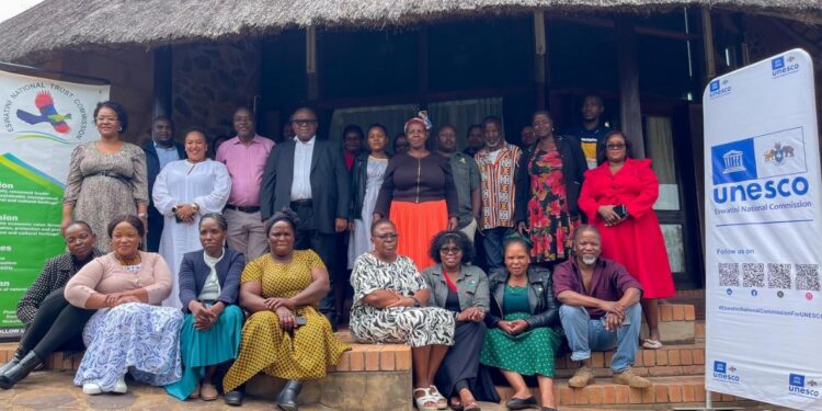 Participants of the National Validation Workshop at Magadzavane Lodge pose for a group photo. Photo by ENTC
