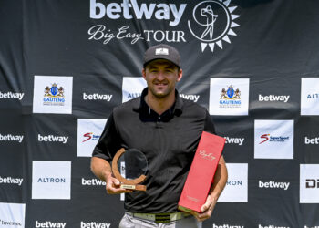 KILLARNEY, SOUTH AFRICA – October 30: Winner Daniel Cronie during day 3 of the Betway Big Easy at Killarney Country Club on August 30, 2025 in Houghton, South Africa. . (Photo by Deon van der Merwe/Sunshine Tour)