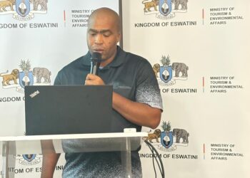 Ministry of Tourism and Environmental Affairs officer Vumelani Dlamini has tasked Shiselweni chiefs to lead sustainable wattle management. (Pic, Xolani Mngomezulu)