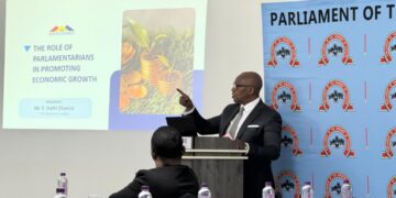 BE CEO Nathi E. Dlamini making his presentation.