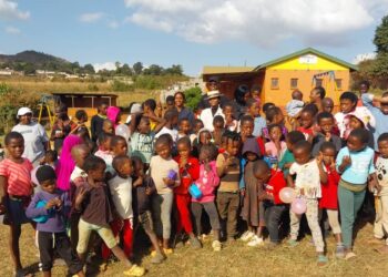One Accord Eswatini members engaging with the Ngwane Park community during their charity outreach in Mkhiweni.