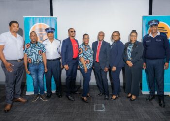 FNB and REPS representatives after today’s session at the Ezulwini headquarters.
