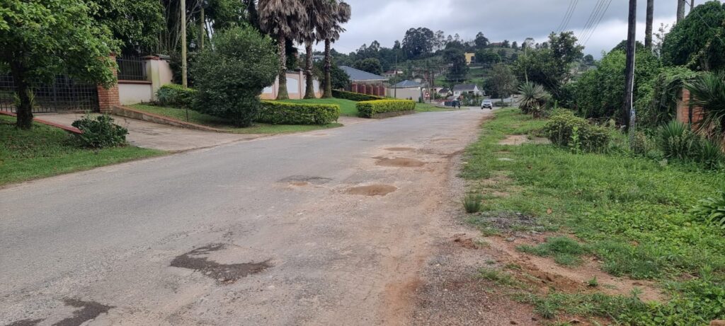A section of Lukhozi Street in Thembelihle that has been repaired, showing a smoother surface after the recent work. Photo by Adekunle Owolabi.