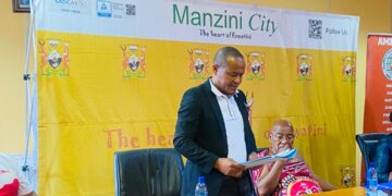 Manzini Mayor Wesley Dlamini and Manzini RA Chief Gija