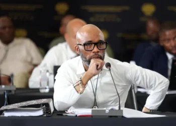 Controvensial Businessman Vusumuzi "Cat" Matlala has alleged that he gave former minister of Police Bheki Cele R500 000. He made this revelation during his appearance infront of the Adhoc Committee. Pic: ENW