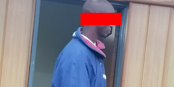 The 24-year-old accused in the dock during his court appearance.