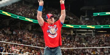 John Cena makes his way to the ring during "Money in the Bank" at Scotiabank Arena on July 6. (Photo by WWE/Getty Images) WWE/Getty Images