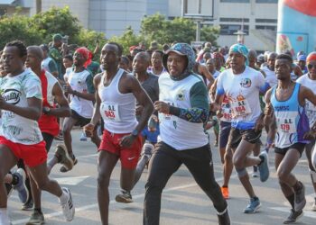 Runners tackle the challenging Mbabane Marathon course during last year’s edition