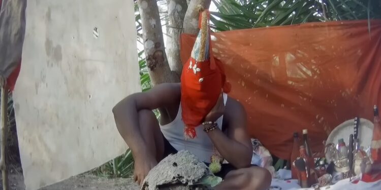 Undercover filming of a man who said he was a juju practitioner and claimed to sell human body parts