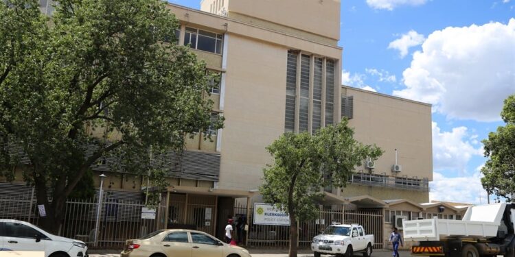 The Klerksdorp Police Station in South Africa, where detectives are investigating the killing of a Nigerian national involving South African traffic police officers.