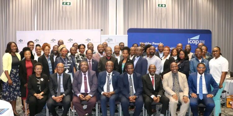 A group photo of participants at the close-out meeting of the Fleming Fund AMR project,